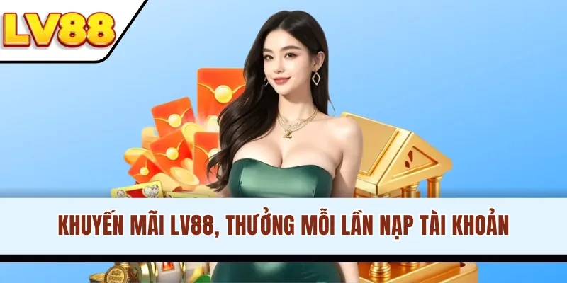 Khuyến mãi LV88, thưởng mỗi lần nạp tài khoản